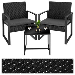 Zahradní sestava Coffi černá/šedá vyobraziť