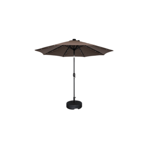 Zahradní slunečník Houseland Luna s LED osvětlením 270 cm tmavě hnědý vyobraziť