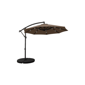 Zahradní slunečník Houseland Mavex s LED osvětlením 300 cm tmavě hnědý vyobraziť