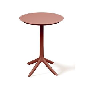 Zahradní vysoký kulatý stůl RIMOS 57x57x74, 5 cm červený vyobraziť