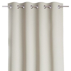 Záves AmeliaHome Clear s priechodkami 140x250 cappuccino/biely vyobraziť