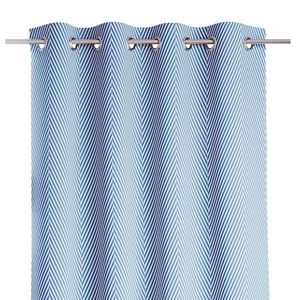 Záves AmeliaHome Clear s priechodkami 140x250 modrý/biely vyobraziť