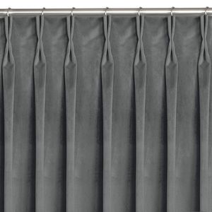 Závěs Homede Vila I s řasící páskou a dvojitým záhybem grafitový vyobraziť