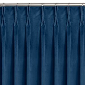 Závěs Homede Vila I s řasící páskou a dvojitým záhybem modrý vyobraziť