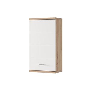 Závěsná horní koupelnová skříňka Sting 71 38 cm dub Artisan/bílá vyobraziť