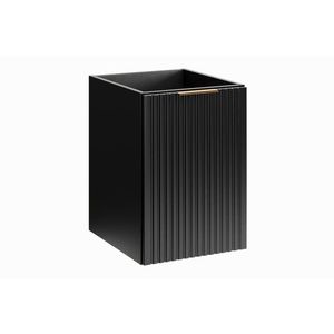 Závěsná koupelnová skříňka s košem na prádlo Casad 40 cm černá vyobraziť