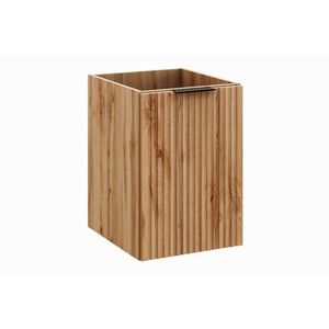 Závěsná koupelnová skříňka s košem na prádlo Casad 40 cm dub wotan vyobraziť