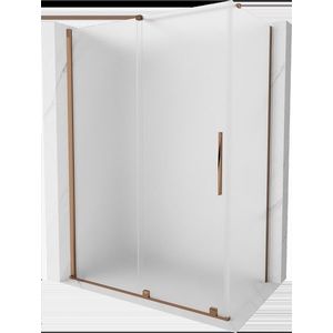 MEXEN/S - Velár sprchovací kút, posuvné dvere 130 x 70, dekor, ružové zlato 871-130-070-31-60 vyobraziť