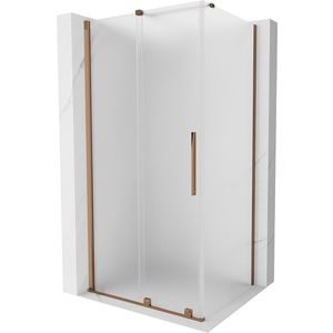 MEXEN/S - Velár sprchovací kút, posuvné dvere 130 x 90, dekor, ružové zlato 871-130-090-31-60 vyobraziť