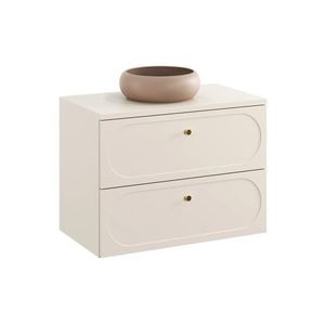 Závěsná skříňka Donna s umyvadlem 80 cm písková vyobraziť