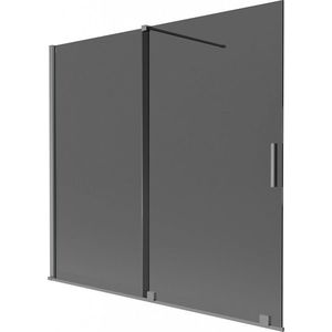 MEXEN/S - Velár dvojkrídlová posuvná vaňová zástena 170 x 150, grafit, grafit metal 896-170-000-41-95 vyobraziť