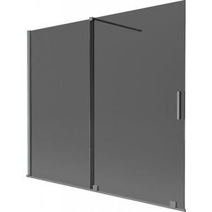 MEXEN/S - Velár dvojkrídlová posuvná vaňová zástena 180 x 150, grafit, grafit metal 896-180-000-41-95 vyobraziť