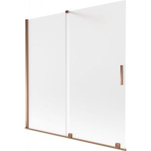 MEXEN/S - Velar dvojkrídlová posuvná vaňová zástena 160 x 150, dekor, ružové zlato 896-160-000-31-60 vyobraziť