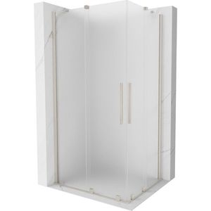 MEXEN/S - Velar Duo sprchovací kút, posuvné dvere 90 x 80, dekor, nikel kartáčovaný 871-090-080-32-97 vyobraziť