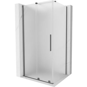 MEXEN/S - Velár sprchovací kút, posuvné dvere 90 x 85, dekor, grafit metal 871-090-085-31-95 vyobraziť