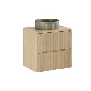 Závěsná skříňka Nordic Beyond s deskou a umyvadlem 60 cm dub cremona vyobraziť