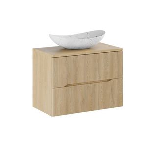 Závěsná skříňka Nordic Lena s deskou a umyvadlem 80 cm dub cremona vyobraziť