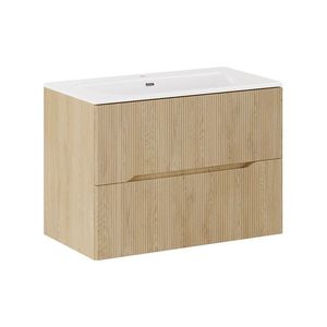 Závěsná skříňka Nordic Sky s umyvadlem 80 cm dub cremona vyobraziť