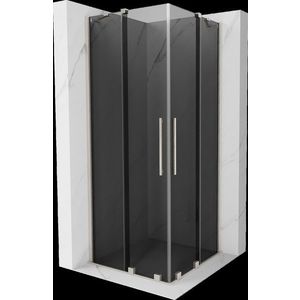MEXEN/S - Velar Duo sprchovací kút, posuvné dvere 90 x 90, grafit, nikel kartáčovaný 871-090-090-42-97 vyobraziť
