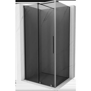 MEXEN/S - Velár sprchovací kút, posuvné dvere 100 x 80, grafit, grafit metal 871-100-080-41-95 vyobraziť