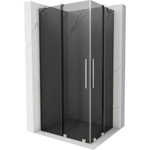MEXEN/S - Velar Duo sprchovací kút, posuvné dvere 100 x 90, grafit, nikel kartáčovaný 871-100-090-42-97 vyobraziť