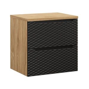 Závěsná skříňka Ocean s deskou 60 cm černá/dub olejovaný vyobraziť