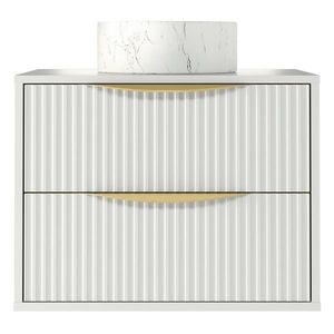 Závěsná skříňka pod umyvadlo Avila s deskou 60 cm bílá/zlatá vyobraziť