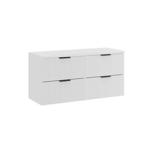 Závěsná skříňka pod umyvadlo Casad s deskou 120 cm bílá vyobraziť