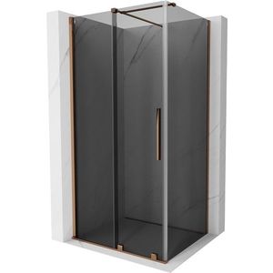 MEXEN/S - Velár sprchovací kút, posuvné dvere 120 x 70, grafit, ružové zlato 871-120-070-41-60 vyobraziť