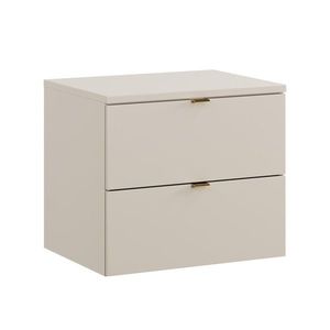 Závěsná skříňka pod umyvadlo Dalia Cashmere s deskou 60 cm kašmírová vyobraziť