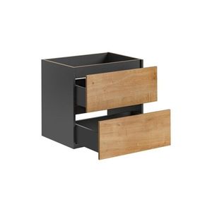 Závěsná skříňka pod umyvadlo Monako 820 2S 60 cm šedá/dub hamilton vyobraziť