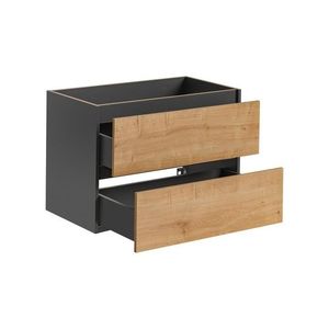Závěsná skříňka pod umyvadlo Monako 821 2S 80 cm šedá/dub hamilton vyobraziť