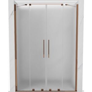 MEXEN/S - Velar Duo posuvné sprchové dvere 140, dekor, ružové zlato 871-140-000-32-60 vyobraziť