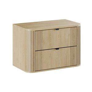 Závěsná skříňka pod umyvadlo Ovalia s deskou 80 cm dub Cremona vyobraziť