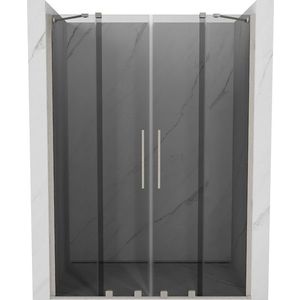 MEXEN/S - Velar Duo posuvné sprchové dvere 150, grafit, nikel kartáčovaný 871-150-000-42-97 vyobraziť