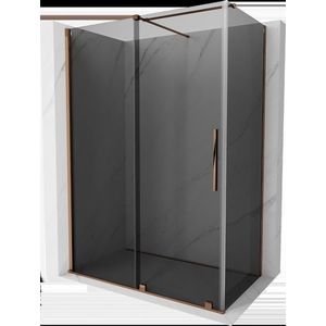 MEXEN/S - Velár sprchovací kút, posuvné dvere 150 x 70, grafit, ružové zlato 871-150-070-41-60 vyobraziť