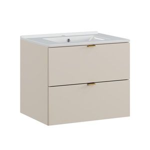 Závěsná umyvadlová skříňka Dalia Cashmere Lava se zápustným umyvadlem 82-60-46-2S kašmírová vyobraziť