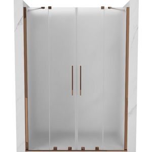 MEXEN/S - Velar Duo posuvné sprchové dvere 160, dekor, ružové zlato 871-160-000-32-60 vyobraziť