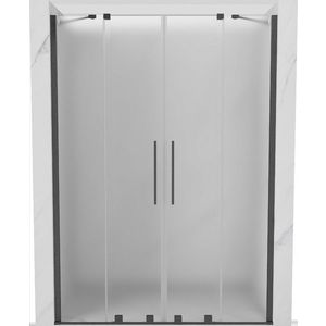 MEXEN/S - Velar Duo posuvné sprchové dvere 160, dekor, grafit kartáčovaná 871-160-000-32-66 vyobraziť