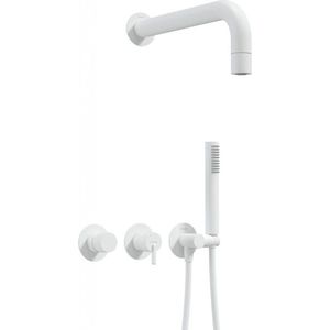 DEANTE DEANTE - Silia Biela - Podomietkový sprchový set, s ručnou a hlavovou sprchou NQS_A0XK vyobraziť