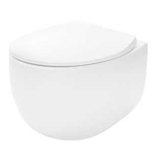 Závěsná WC mísa s prkénkem Rea Lars bílá vyobraziť