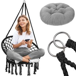 Závesné hojdacie kreslo Lack čierne vyobraziť