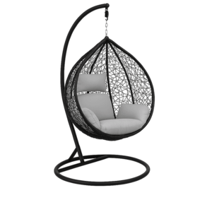 Závěsné houpací křeslo Houseland Luna XL černé vyobraziť
