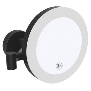 SAPHO - X-ROUND BLACK závesné kozmetické zrkadlo LED, priemer 200, čierná mat XR016B vyobraziť