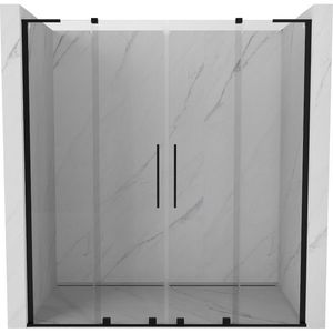 MEXEN/S - Velar L Duo posuvné sprchové dvere 170, transparent, čierna 871-170-003-02-70 vyobraziť