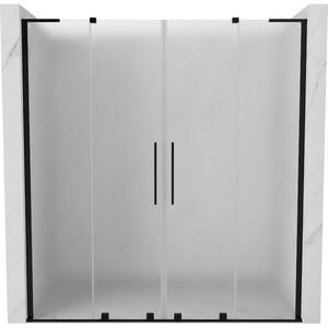 MEXEN/S - Velar L Duo posuvné sprchové dvere 180, dekor, čierna 871-180-003-32-70 vyobraziť