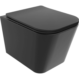 Závesný WC set MEXEN TEO 34, 5 cm s doskou SLIM čierny mat vyobraziť
