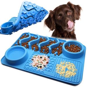 Zpomalovací podložka na jídlo pro psy Jilda modrá vyobraziť