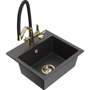 MEXEN/S MEXEN/S - Milo granitový drez 1-miska vrátane batérie Duo, čierna kropenatá 6505-76-671701-57-G vyobraziť