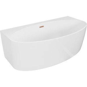 MEXEN/S - Bruna voľne stojaca vaňa nástenná 170 x 88, biela lesk, sifón a prepad meď kartáčovaná - 52731508200-65 52731708800-65 vyobraziť